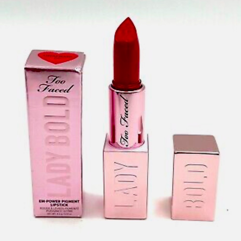 Too Faced : Lady Bold Em-Power Pigment Lipstick , Shade: 08 Unafraid - BNIB